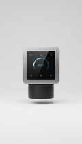 Smart thermostat with brushed aluminum bezel