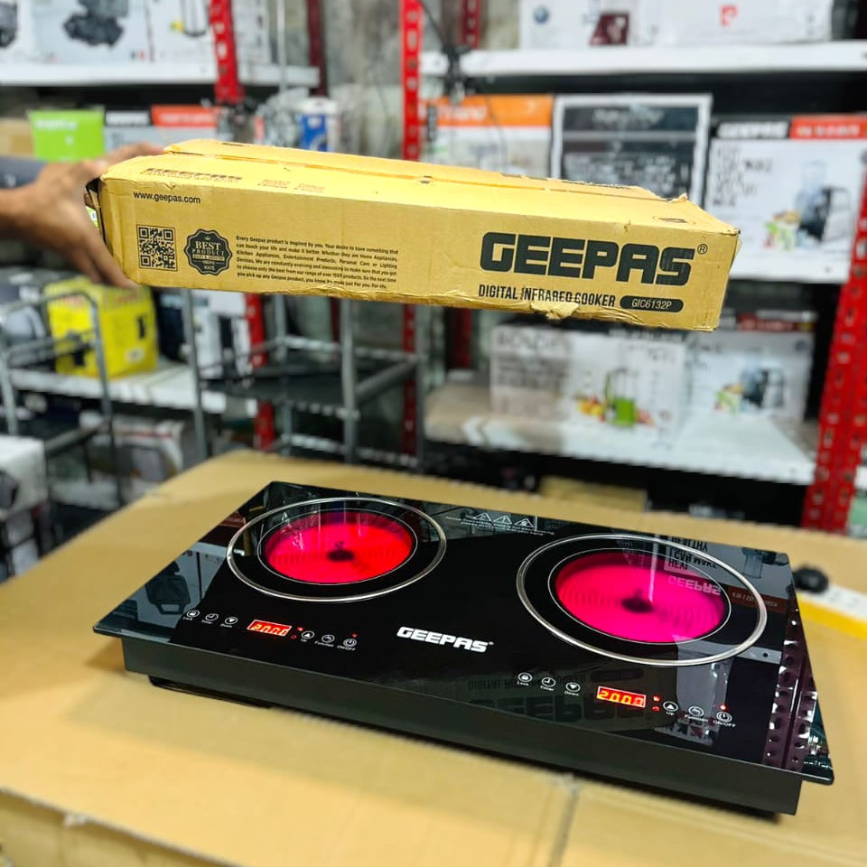 Geepas Double Burner Hot Plate-6132